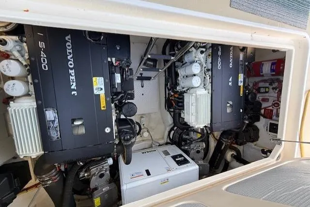 Slide: The Image of Engine room of 2013 Sabre 38 Salon Express with Volvo Penta engines. - 39