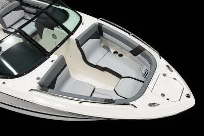 Slide: The Image of 2026 Chaparral SSX 4 boat, sleek design, spacious seating, modern interior, luxury watercraft. - 9