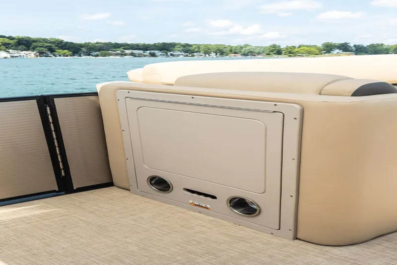 Slide: The Image of Interior of 2026 Harris Sunliner 250 with lake view. - 12