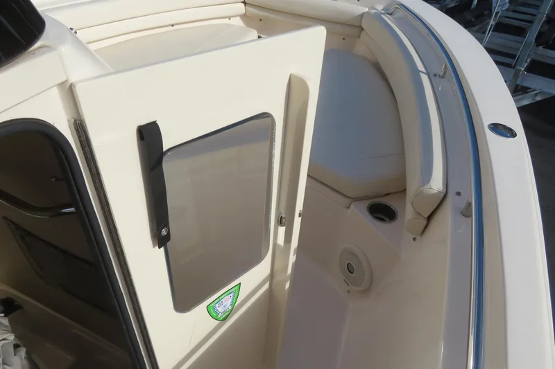 Slide: The Image of 2016 Grady-White Fisherman 209 boat interior with stainless steel handrail. - 22