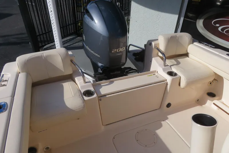 Slide: The Image of Compact marine toilet in 2016 Grady-White Fisherman 209 boat interior. - 26