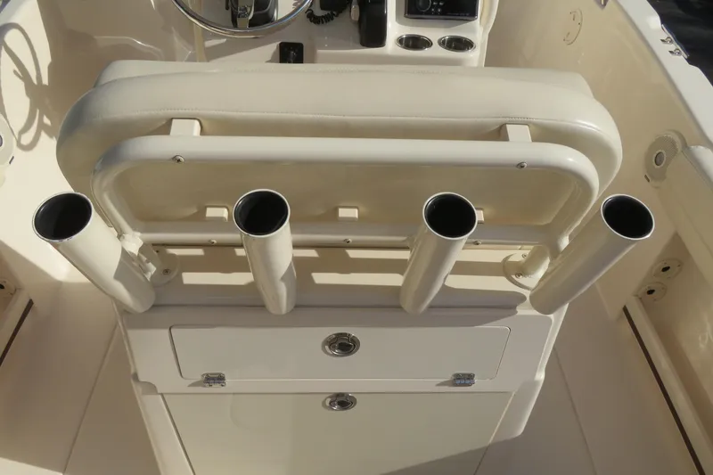Slide: The Image of 2016 Grady-White Fisherman 209 boat interior with Yamaha 200 engine. - 30