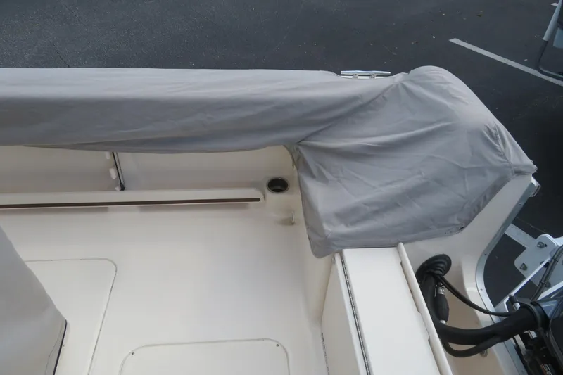 Slide: The Image of 2016 Grady-White Fisherman 209 boat interior with protective cover. - 73