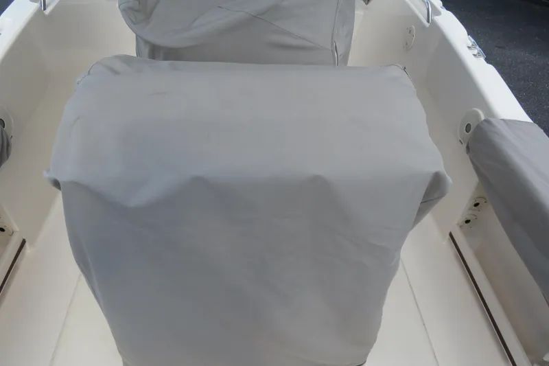 Slide: The Image of 2016 Grady-White Fisherman 209 boat interior with covered seating. - 74