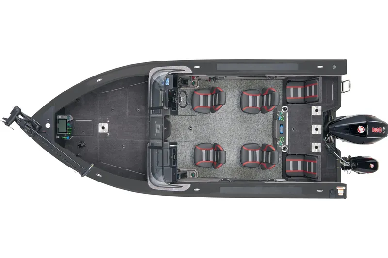 Slide: The Image of Interior of 2026 Ranger VX1988 WT boat with seating and storage compartments. - 5