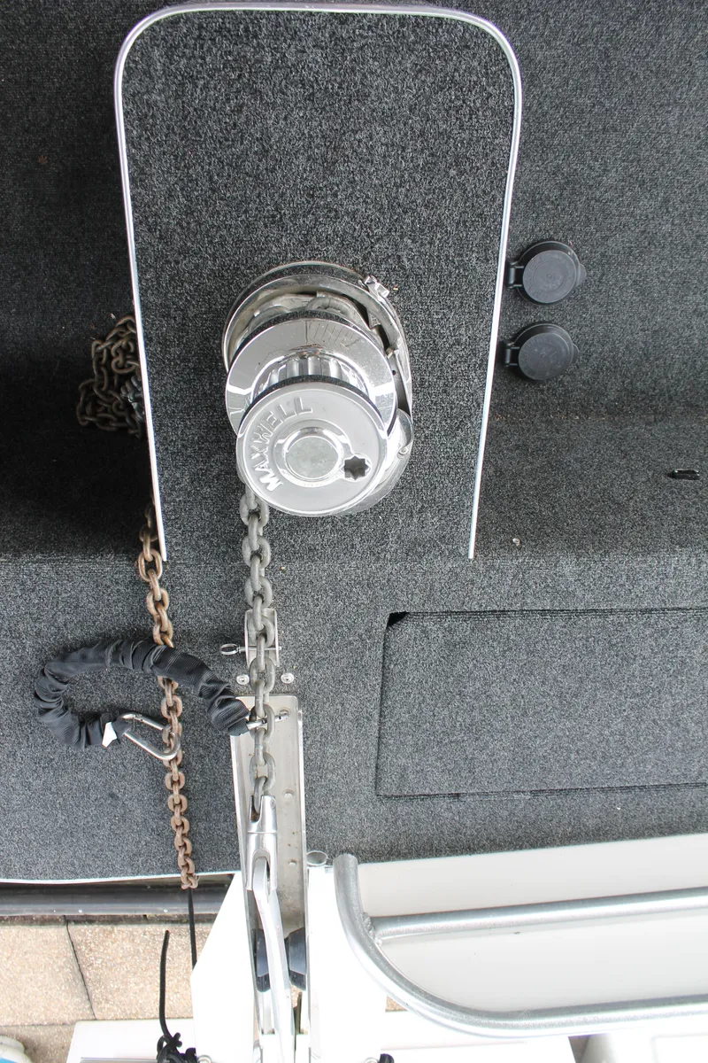 Slide: The Image of Anchor winch on 2008 Sharpe 105 Custom Houseboat deck. - 12