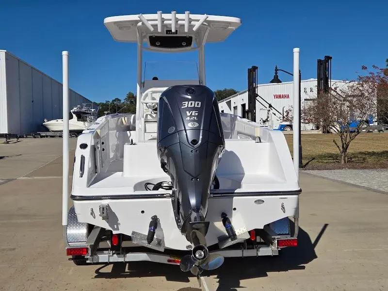 Slide: The Image of 2024 Century 2300 Center Console with Yamaha 300 V6 engine. - 2