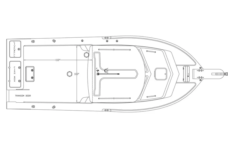 Slide: The Image of Blueprint of Parker 2520 XL Sport Cabin boat, 2017 model. - 26