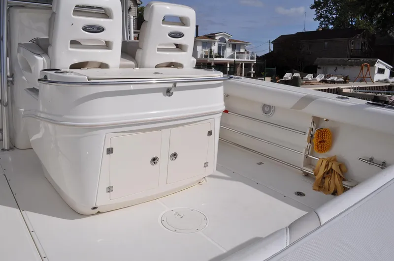 Slide: The Image of Interior of a 2006 Boston Whaler 320 Outrage boat. - 11