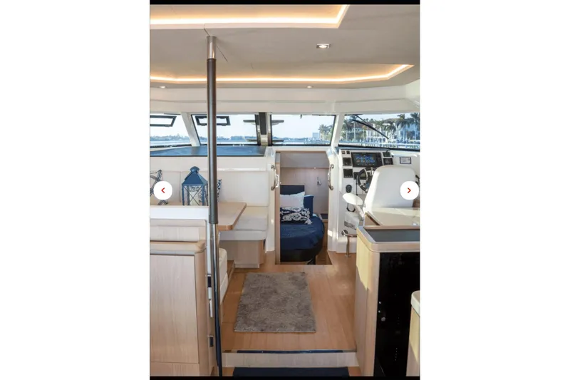 Slide: The Image of Interior of 2018 Aquila 44 Yacht, featuring modern design and comfortable seating. - 3