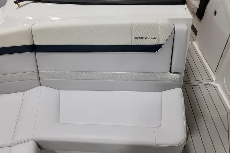 Slide: The Image of 2026 Formula 360 Crossover Bowrider OB interior seating with sleek design and premium upholstery. - 29