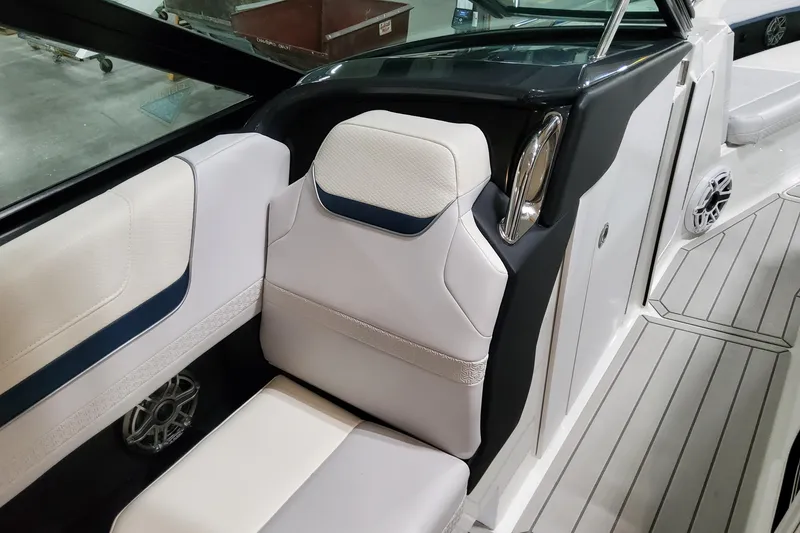 Slide: The Image of Interior of 2026 Formula 360 Crossover Bowrider OB, featuring sleek seating and modern design. - 44