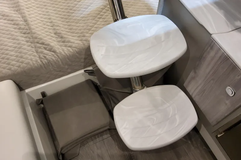 Slide: The Image of Interior of 2026 Formula 360 Crossover Bowrider OB, featuring modern seating and design. - 96