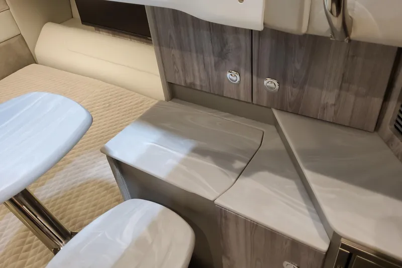 Slide: The Image of 2026 Formula 360 Crossover Bowrider OB interior with modern cabinetry and seating. - 97