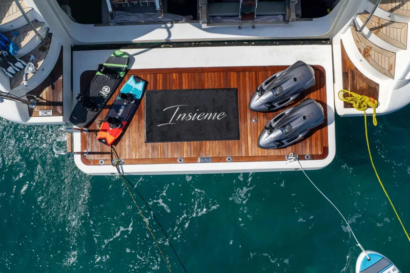 Slide: The Image of Luxury yacht Azimut Grande 32M deck with water sports gear, 2012 model. - 14