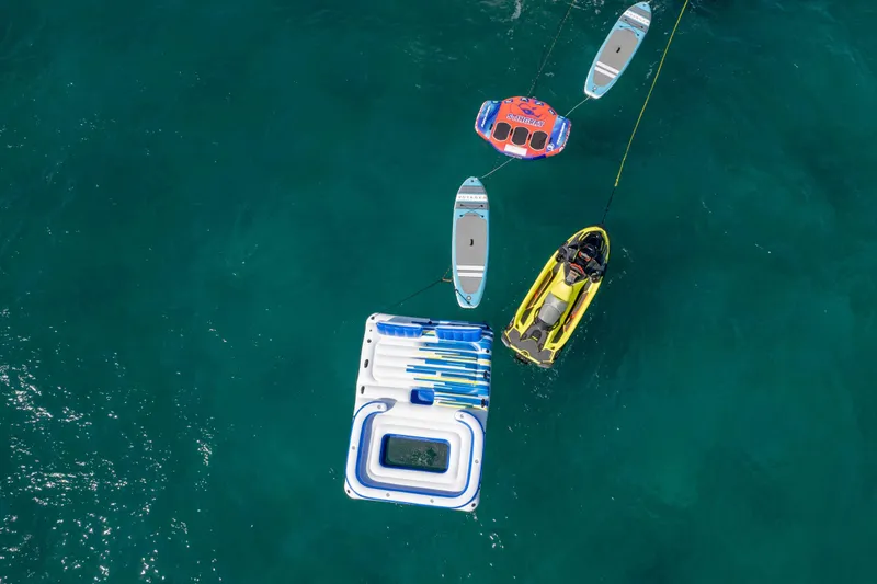 Slide: The Image of Aerial view of water sports equipment near Azimut Grande 32M yacht, 2012 model. - 9