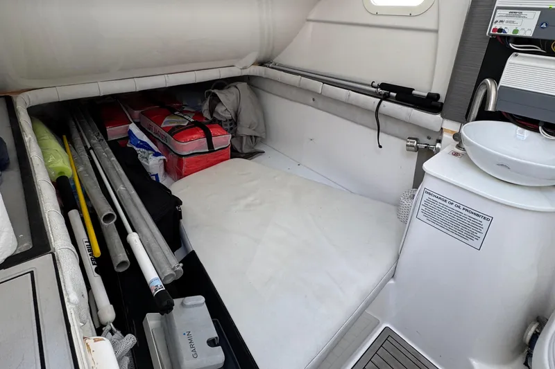 Slide: The Image of Interior of 2020 Sea Fox 368 Commander boat with storage and equipment. - 26