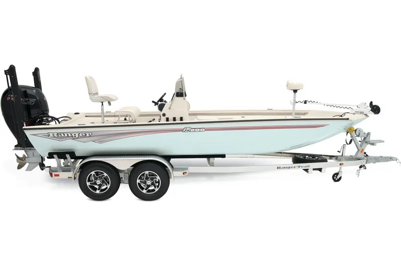 Slide: The Image of 2026 Ranger RB200 boat interior with steering wheel, seating, and storage compartments. - 10