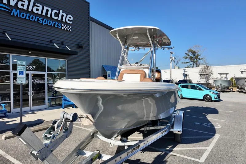 Slide: The Image of 2026 Pioneer 202 Islander boat on trailer at Avalanche Motorsports dealership. - 3