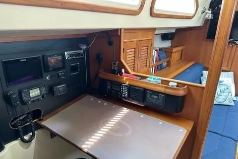 Slide: The Image of Interior of a 2005 Island Packet 445 sailboat. - 10