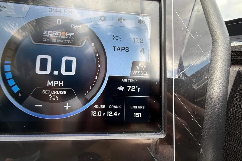 Slide: The Image of ATX 2023 dashboard display showing speed, air temperature, and engine hours. - 11