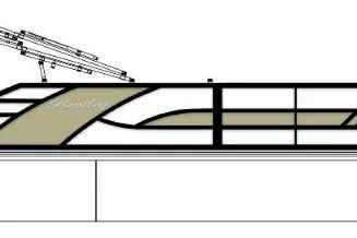 The Image of 2026 Bentley Pontoons Elite 253 Swingback side view illustration. - 0