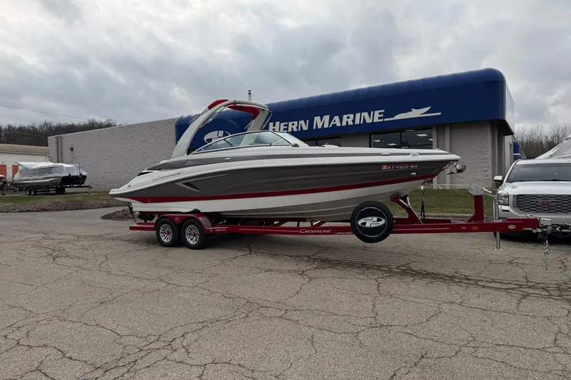 The Image of 2023 Crownline 280 SS boat on trailer at Hern Marine dealership. - 0