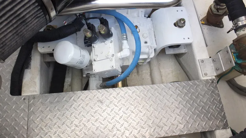 Slide: The Image of Engine compartment of 2015 Back Cove 37 boat. - 28