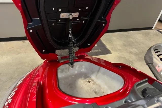 Slide: The Image of 2009 Yamaha WaveRunner FX Cruiser SHO storage compartment open, showcasing interior space. - 17