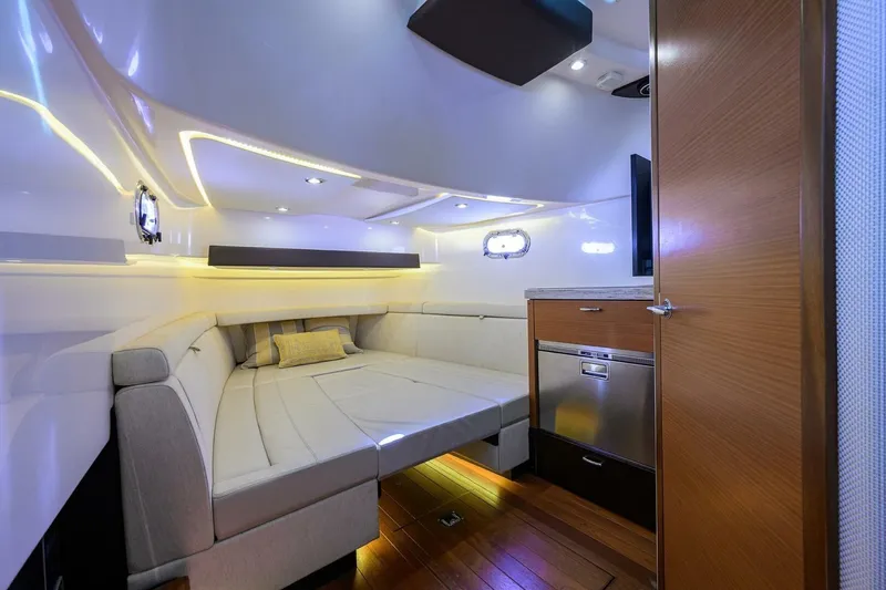 Slide: The Image of Luxurious interior of 2018 Pursuit S 408 Sport boat with modern amenities. - 30
