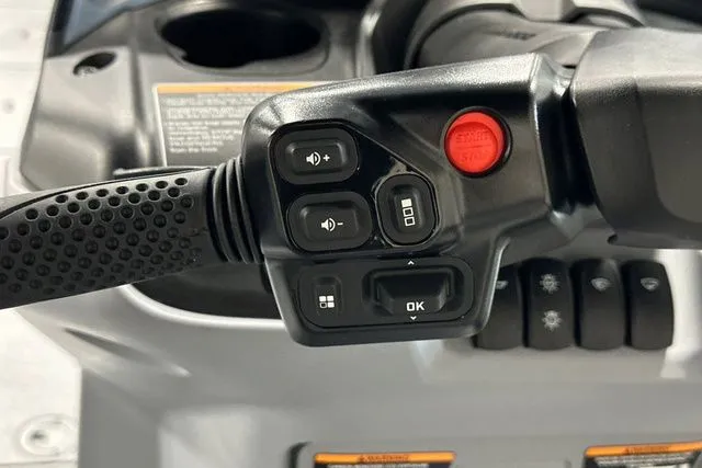 Slide: The Image of Sea-Doo 2026 model control panel with various buttons. - 17