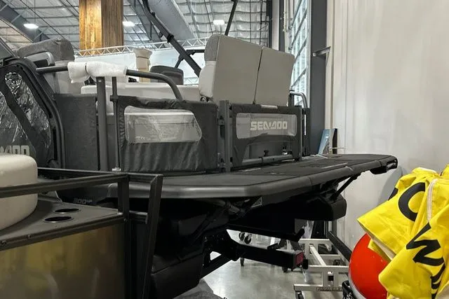 Slide: The Image of Sea-Doo 2026 model in a warehouse, rear view. - 3