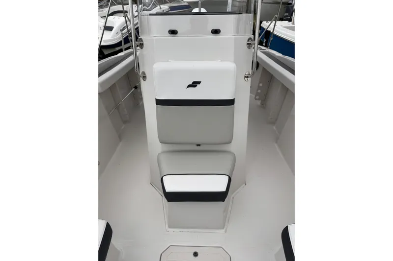 Slide: The Image of 2024 Starcraft SVX 211 OB boat interior with sleek seating design. - 3
