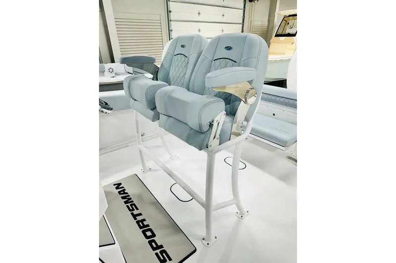 Slide: The Image of 2026 Sportsman Open 232 Center Console boat seating with elegant design and premium materials. - 5