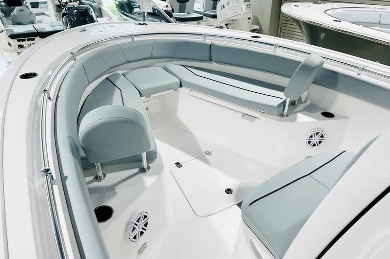 Slide: The Image of 2026 Sportsman Open 232 Center Console boat with spacious seating and modern design. - 8