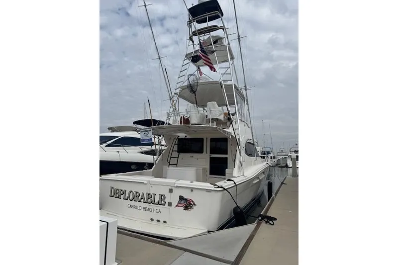 Slide: The Image of 2003 Riviera 4700 Sport Yacht docked at Cabrillo Beach, CA. - 74