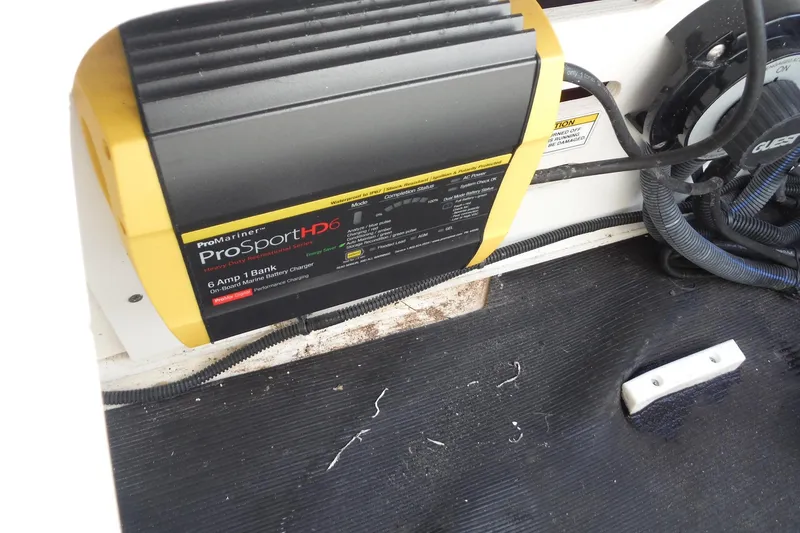 Slide: The Image of ProMariner ProSportHD6 marine battery charger in 2021 Sea Ray SPX 190 Outboard boat. - 28