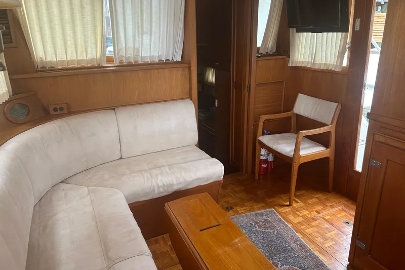 Slide: The Image of Bathroom interior of 1996 Grand Banks 36 Motoryacht with sink and toilet. - 17