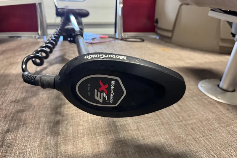 Slide: The Image of MotorGuide X3 trolling motor on 2020 Ranger Reata 220F boat interior. - 8