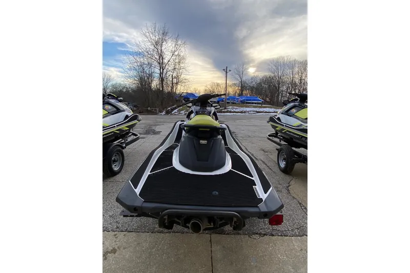 Slide: The Image of 2021 Yamaha WaveRunner VX jet ski parked outdoors on a cloudy day. - 6