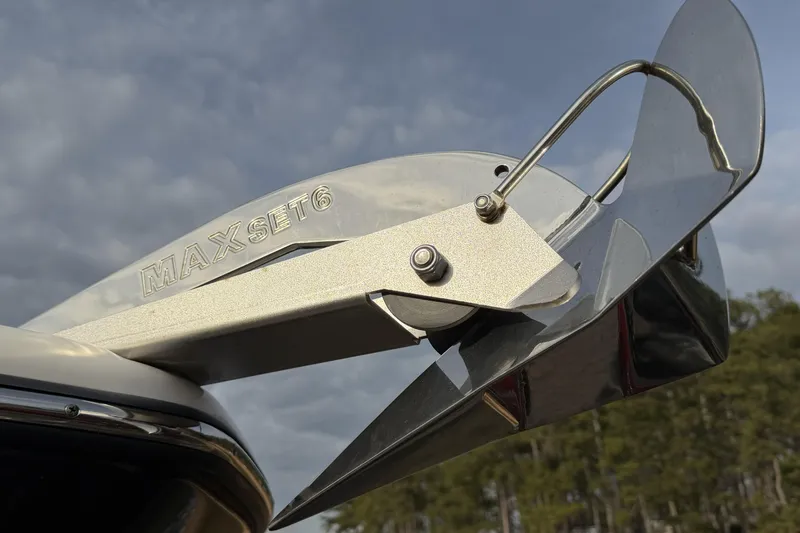 Slide: The Image of Close-up of a Maxset6 anchor on a 2024 Sea Born SX239 Offshore. - 21