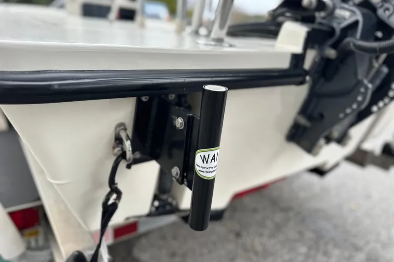 Slide: The Image of 2014 Maverick 17 HPX-V boat detail with mounted accessory and hardware. - 10