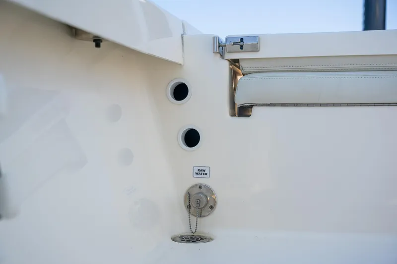 Slide: The Image of 2018 Pathfinder 2400 TRS boat interior detail with raw water access. - 42