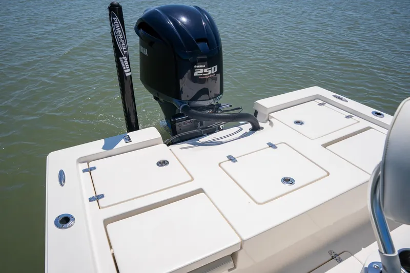 Slide: The Image of 2018 Pathfinder 2400 TRS boat with Yamaha 250 engine on calm water. - 43