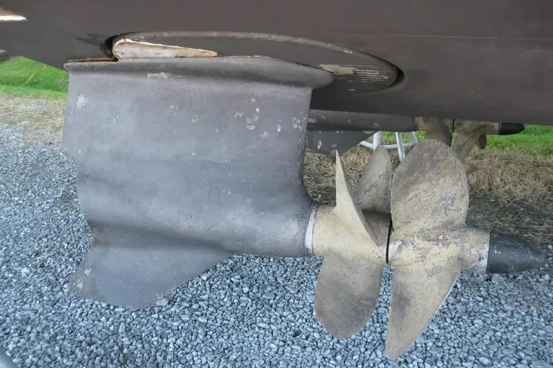 Slide: The Image of 2008 Doral Alegria boat deck with open compartments and steps. - 10