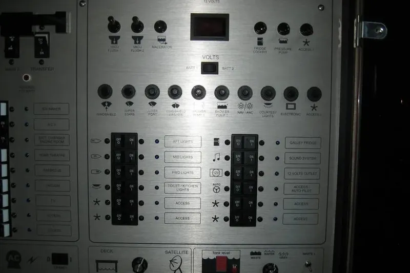 Slide: The Image of 2008 Doral Alegria yacht interior with cozy bed and wooden accents. - 62