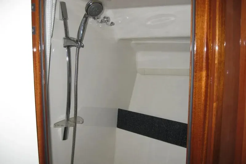 Slide: The Image of Built-in acrylic wine rack in 2008 Doral Alegria boat interior. - 70