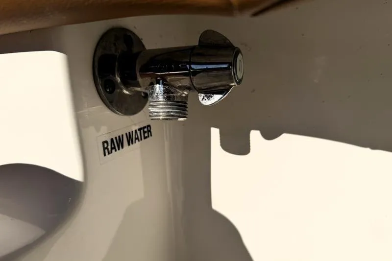 Slide: The Image of Raw water outlet on 2025 Key West 239 FS boat, chrome finish. - 45