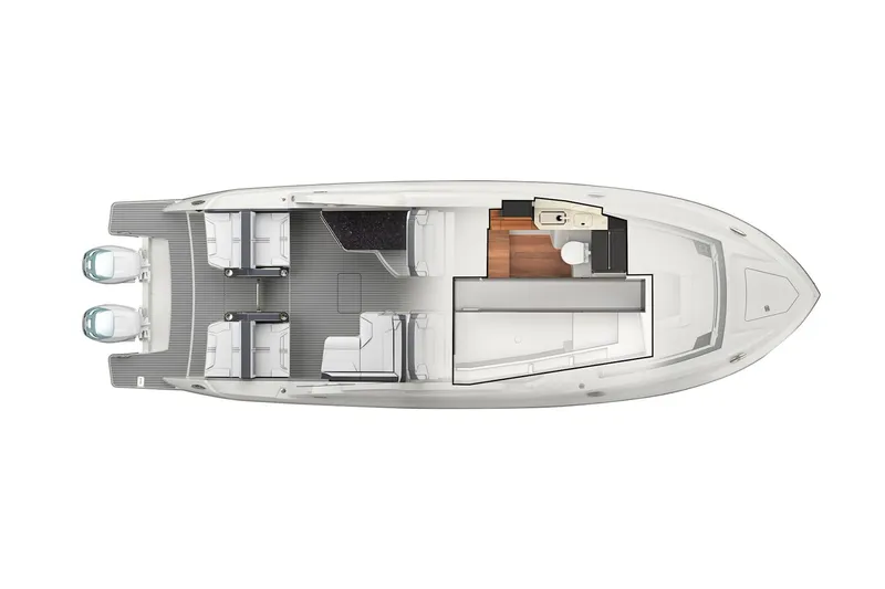 Slide: The Image of Manufacturer Provided Image: Top view of 2022 Tiara Yachts 34 LX luxury boat. - 58