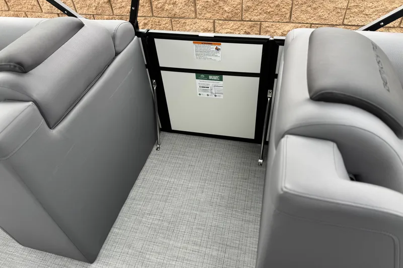 Slide: The Image of 2026 Berkshire 21CL STS interior with gray seating and textured flooring. - 17